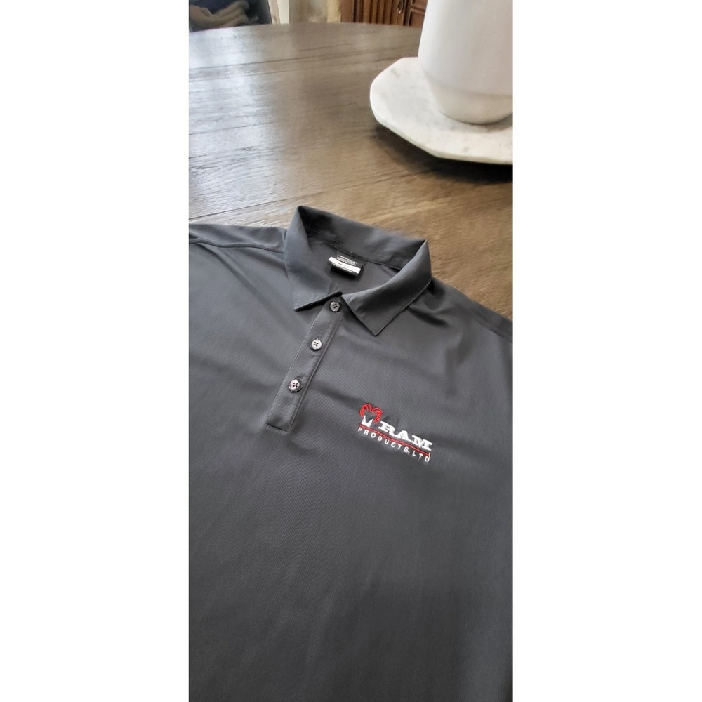 Nike Men’s Gray Polo with Red and White Logo